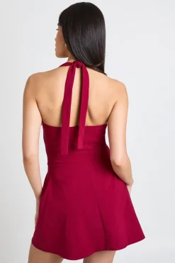 Robe Courte À Encolure Carrée Dos Nu