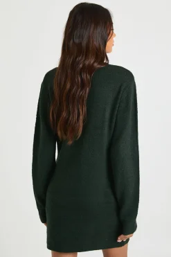 boohoo Robe Courte En Maille Épaisse À Col Roulé Tall<Femme Pulls Et Gilets|Toutes Les Mailles