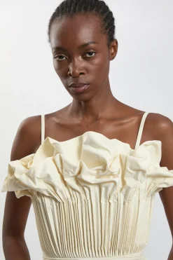 Robe Courte En Taffetas À Volants Pour Petite Taille