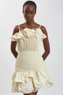 Robe Courte En Taffetas À Volants Pour Petite Taille