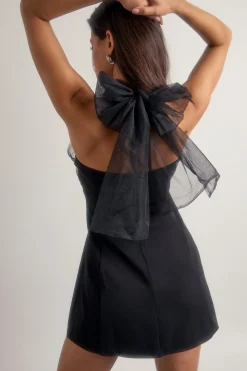 Robe Courte En Tulle Avec Col Licou