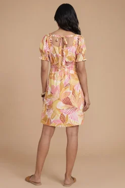 Dorothy Perkins Robe Courte Imprimée À Encolure Cœur Et Manches Bouffantes Petite<Femme Robes|Toutes Les Robes