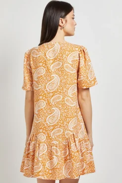 Dorothy Perkins Robe Courte Imprimée À Ourlet Asymétrique Avec Détail Nœud Motif Cachemire<Femme Robes|Toutes Les Robes