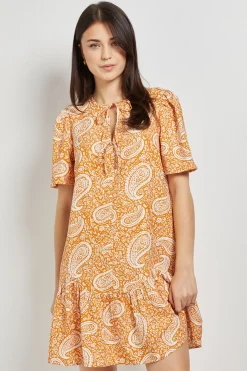 Dorothy Perkins Robe Courte Imprimée À Ourlet Asymétrique Avec Détail Nœud Motif Cachemire<Femme Robes|Toutes Les Robes