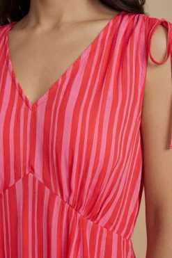 Dorothy Perkins Robe Courte Imprimée À Rayures s Avec Détail De Cordon De Serrage Sur Les Coutures<Femme Robes|Toutes Les Robes