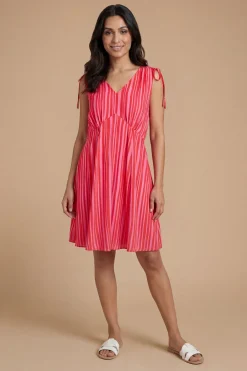 Dorothy Perkins Robe Courte Imprimée À Rayures s Avec Détail De Cordon De Serrage Sur Les Coutures<Femme Robes|Toutes Les Robes