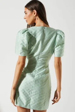 Robe Courte Jacquard À Nœud