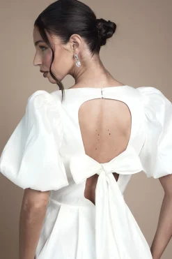 Coast Robe Courte à Manches Bouffantes Robe de Mariée avec Dos Noué<Femme Robes|Toutes Les Robes