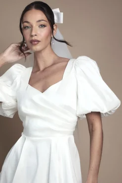 Coast Robe Courte à Manches Bouffantes Robe de Mariée avec Dos Noué<Femme Robes|Toutes Les Robes