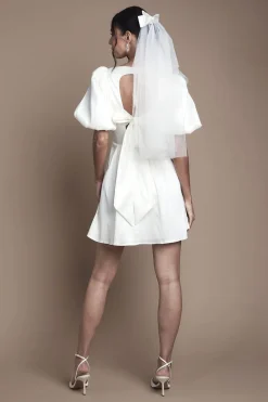 Coast Robe Courte à Manches Bouffantes Robe de Mariée avec Dos Noué<Femme Robes|Toutes Les Robes