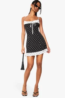 boohoo Robe Courte À Pois Contrastés<Femme Pois|Robes