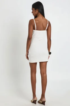 boohoo Robe Courte Portefeuille Drapée À Texture<Femme Robes Moulantes|Robes