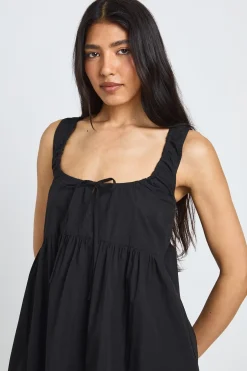 Robe Courte Smock Grande Taille Avec Détail Nœud Devant