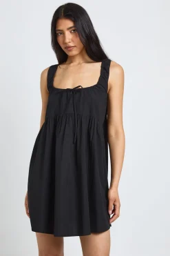 Robe Courte Smock Grande Taille Avec Détail Nœud Devant