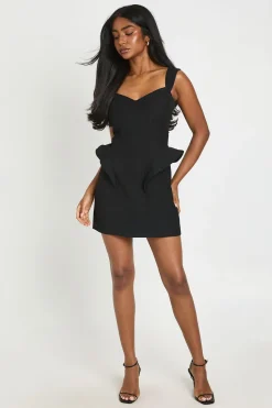 Robe Courte Structurée À Détail Corset