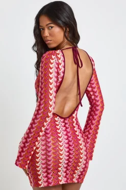 boohoo Robe Courte Tricotée Dos Échancré<Femme Toutes Les Robes|Robes