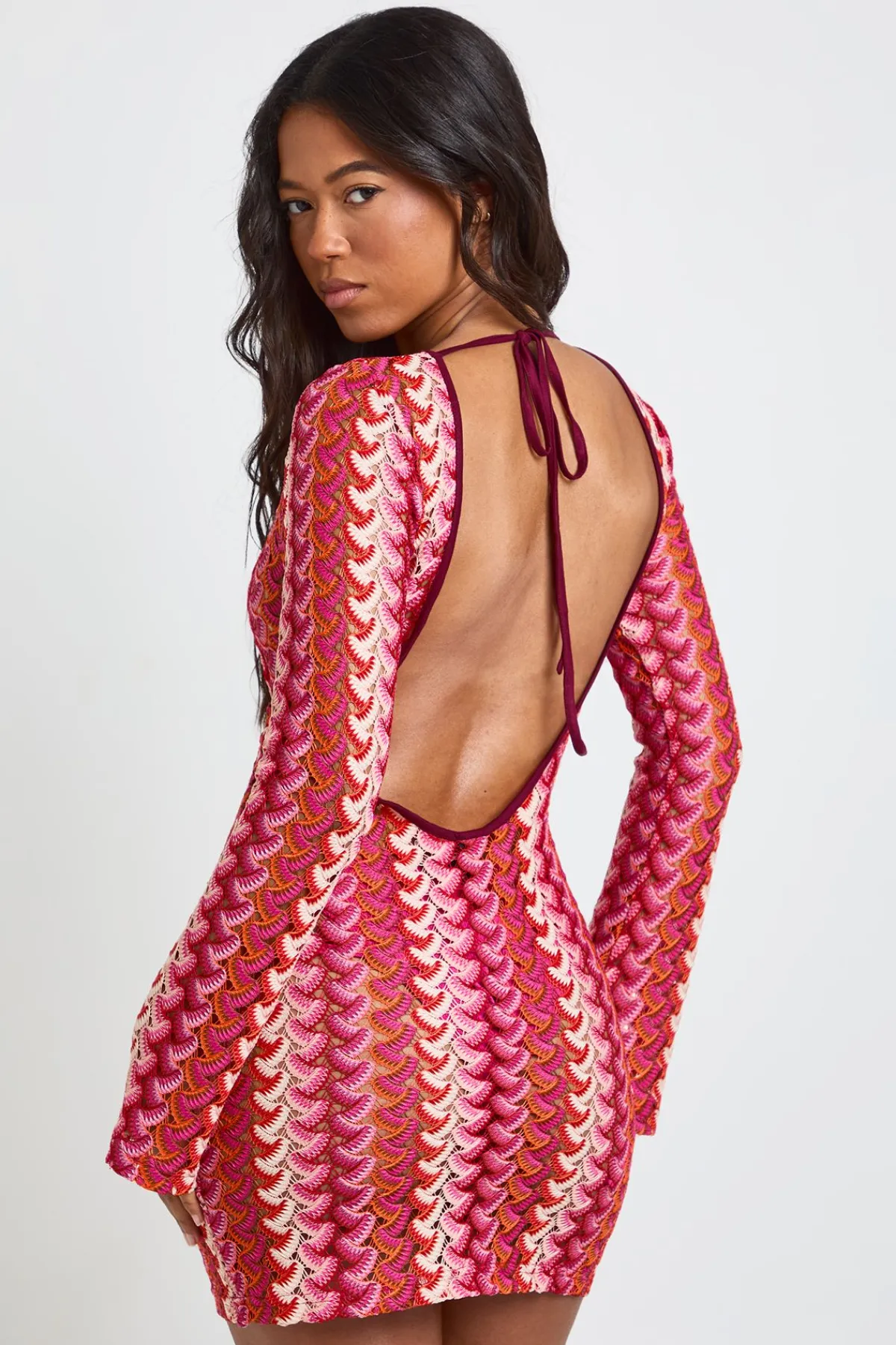 boohoo Robe Courte Tricotée Dos Échancré<Femme Toutes Les Robes|Robes