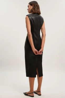 Robe Crayon Ajustée en synthétique
