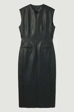 Robe Crayon Ajustée en synthétique