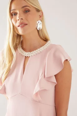 Wallis Robe Crayon Ajustée Petite avec Détails de Perles<Femme Toutes Les Robes|Robes Mi-Longues