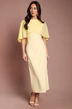 Robe Crayon Avec Cape En Mousseline