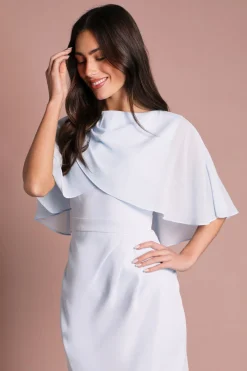 Robe Crayon Avec Cape En Mousseline