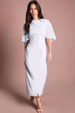 Robe Crayon Avec Cape En Mousseline