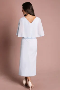 Robe Crayon Avec Cape En Mousseline