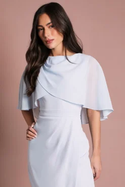 Robe Crayon Avec Cape En Mousseline