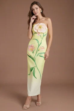 Coast Robe Crayon Bandeau À Imprimé Fleurs 3d<Femme Toutes Les Robes|Robe Satin