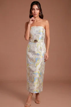 Coast Robe Crayon Bustier À Ceinture En Jacquard<Femme Toutes Les Robes|Robes