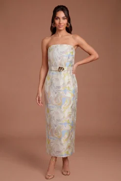 Coast Robe Crayon Bustier À Ceinture En Jacquard<Femme Toutes Les Robes|Robes