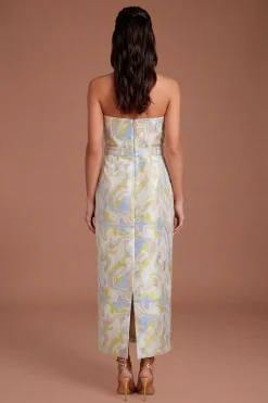 Coast Robe Crayon Bustier À Ceinture En Jacquard<Femme Toutes Les Robes|Robes