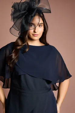 Coast Robe Crayon Cape en Mousseline Grande Taille<Femme Toutes Les Robes|Robes Mi-Longues