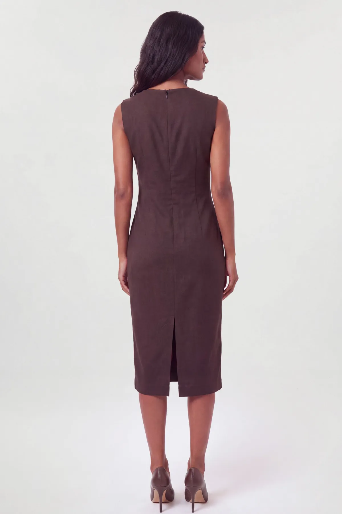 KarenMillen Robe Crayon Cintrée À Fronces<Femme Robes|Robes Mi-Longues