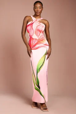 Coast Robe Crayon à Col Licou avec Imprimé Floral Grande Échelle<Femme Robes|Robe Invitée Mariage
