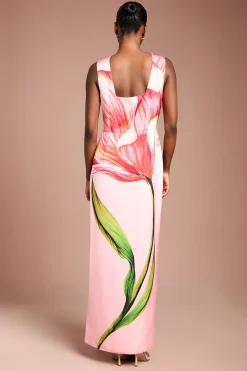Coast Robe Crayon à Col Licou avec Imprimé Floral Grande Échelle<Femme Robes|Robe Invitée Mariage