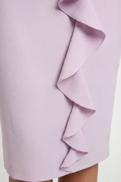 Wallis Robe Crayon En Crêpe À Volant<Femme Robes|Toutes Les Robes