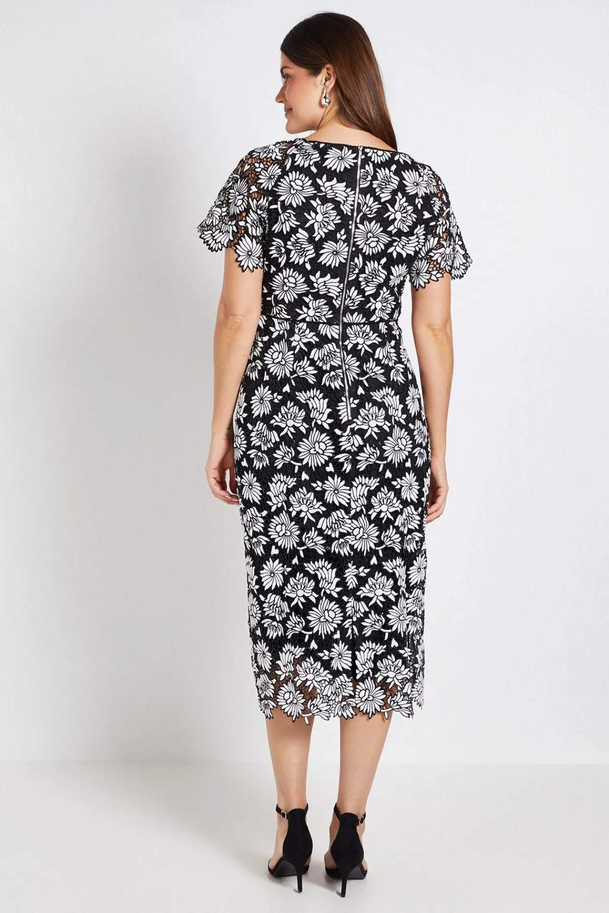Wallis Robe Crayon En Dentelle Bicolore<Femme Toutes Les Robes|Robes Mi-Longues
