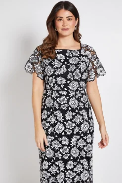 Wallis Robe Crayon En Dentelle Bicolore<Femme Toutes Les Robes|Robes Mi-Longues