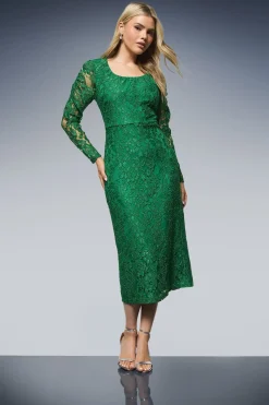 Dorothy Perkins Robe Crayon en Dentelle à Col Rond DP Luxe<Femme Robes Mi-Longues|Satin Et Dentelle