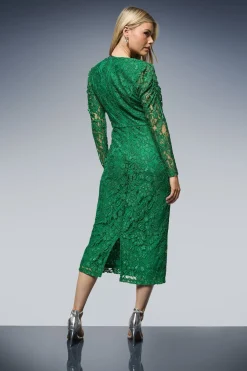 Dorothy Perkins Robe Crayon en Dentelle à Col Rond DP Luxe<Femme Robes Mi-Longues|Satin Et Dentelle