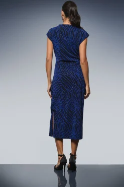 Robe Crayon en Jersey Pailleté