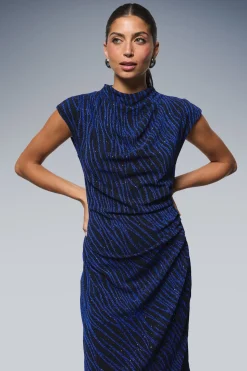 Robe Crayon en Jersey Pailleté