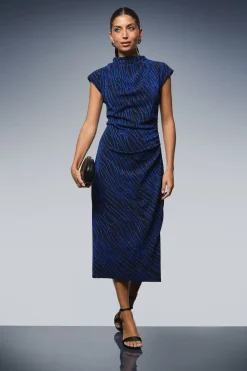 Robe Crayon en Jersey Pailleté