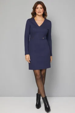 Wallis Robe Crayon en Jersey Ponte avec Boutons<Femme Robes À Manches Longues|Robes