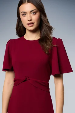 Dorothy Perkins Robe Crayon à Manches Évasées et Détail Torsadé Devant<Femme Robes Mi-Longues|Robes