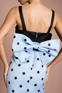 Coast Robe Crayon Maxi Lisa À Pois Beiges Avec Détails Contrastés<Femme Robes|Robes Longues