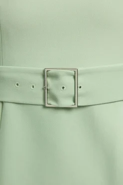 Robe Crayon Midi Ajustée À Col Roulé Petite