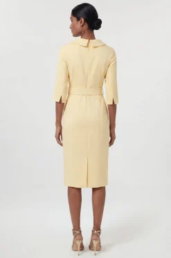 Robe Crayon Midi Ajustée À Col Roulé